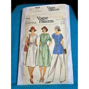 Vogue 9528 pattern Dress Tunic pants 1980s size 12